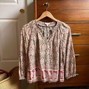 Beautiful Earth-toned Lucky Brand Blouse